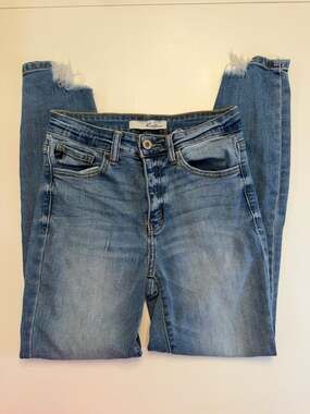 Kancan Los Angeles Mid Rise Skinny Distressed Ankle Jeans KC8429M Size 5/26